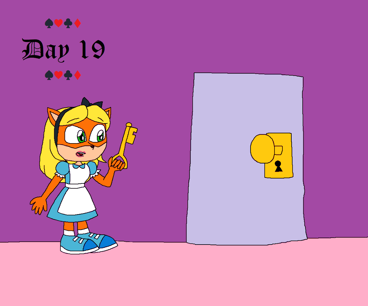 JosieRiki's tweet photo. Day 19 - In this pic, Coco Bandicoot as Alice (just like in Crash Team Racing Nitro-Fueled) is holding an old key to unlock a door.
#2022project #AliceInWonderland #CrashBandicoot #CocoBandicoot #ALICE #oldkey #crossover #parody https://t.co/RWYiXRCnZY