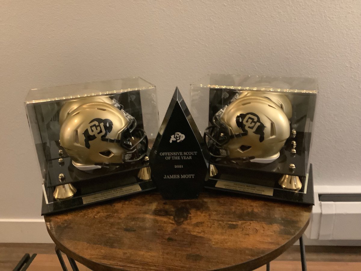 Beaming proud of <a href="/jamesmottt/">James Mott III</a> .  Came in late to fall camp 2021 to help the QB room <a href="/CUBuffsFootball/">Colorado Buffaloes Football</a> . Finishes year 1 with a table of hardware.  Hard work and determination!! #KeepGrinding <a href="/CUBuffNation/">GoBuffs</a> #skobuffs