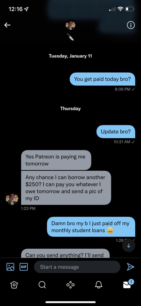 GoatSystemSCAM's tweet image. Just sent through DMs. @MrSharpBets scamming another dude through PayPal this time. Even asking to “borrow” another $250.

“I’m not bullshitting bro,” he states.

Biggest scammer on Twitter ➡️ @MrSharpBets