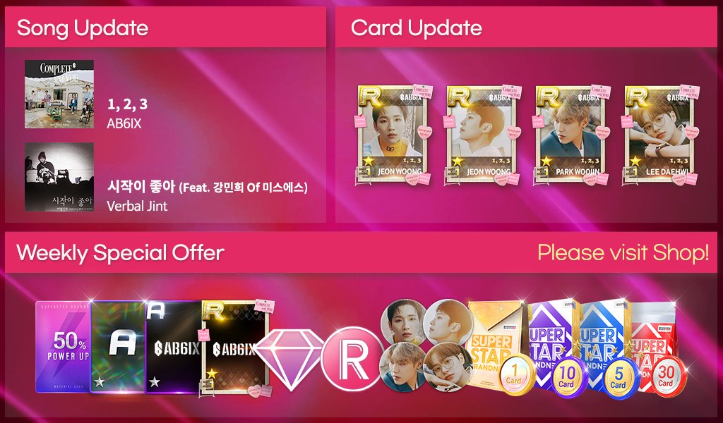 SuperStar_GL's tweet photo. Mic check,
1, 2, 3 !
Attention here! #AB6IX new track is out!
#Good_Start by #VerbalJint
and #AB6IX Limited Theme as well! https://t.co/ztOPAnKXjz