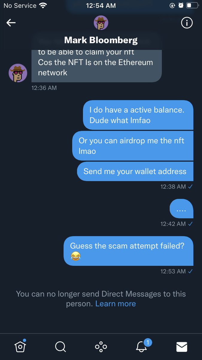 StrappedGG's tweet photo. @wailin2020 I thought I won a giveaway, why block me? 

Dogshit scammers getting shit at they’re jobs now-a-days🤣🤡 https://t.co/KizpupktXP