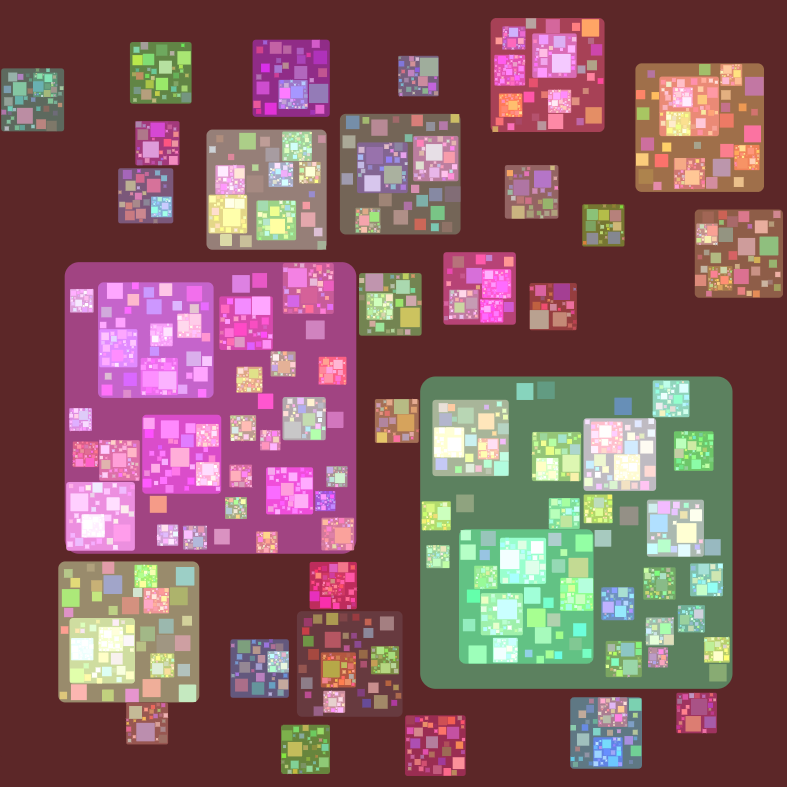 Hi everyone, My first NFT collection "Matryoshka" is live on soon.
<a href="/fx_hash_/">fxhash</a>

 .
It has features as:
-Different box and boxes size 
-Different color

#fxhash #nft #generativeart #XTZ