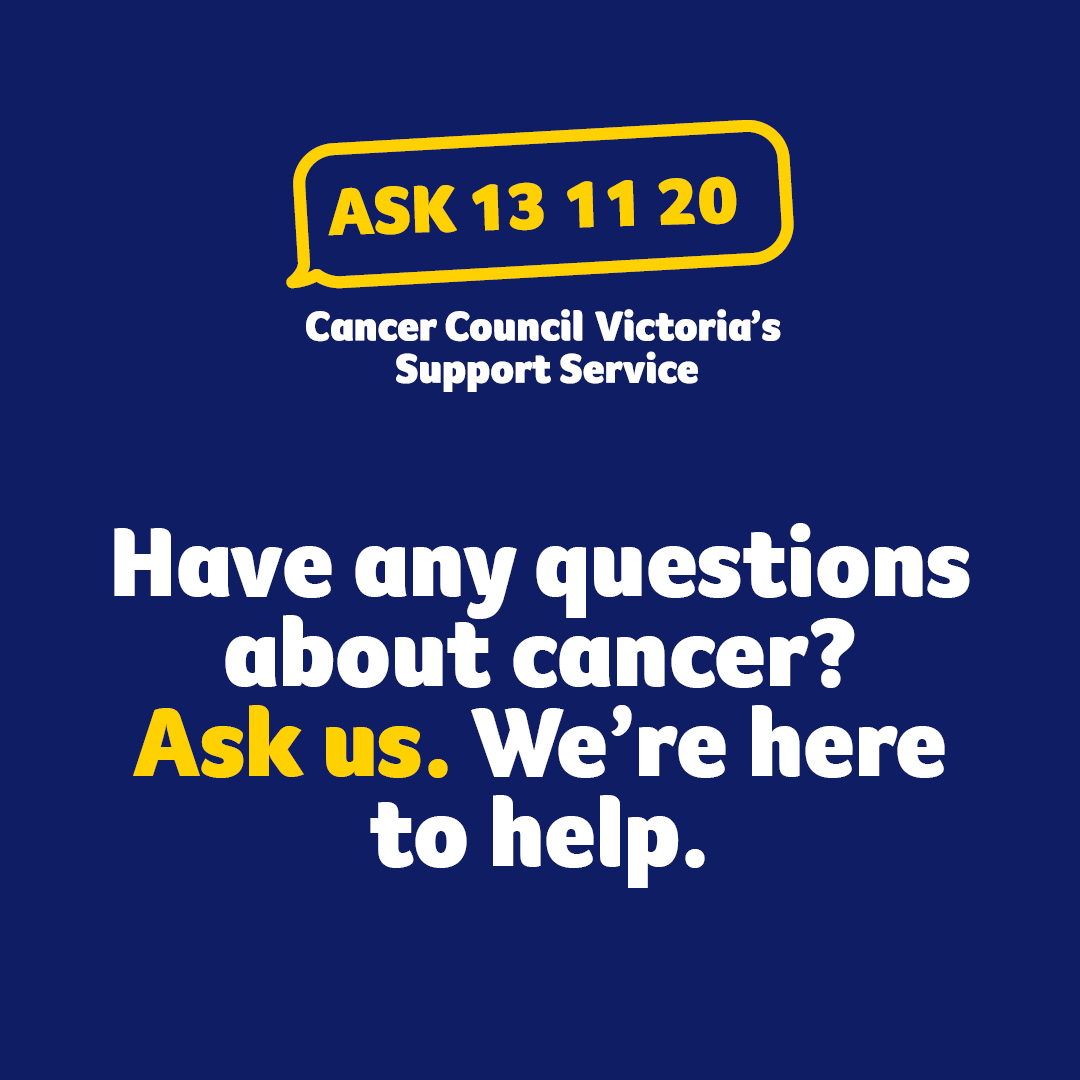 Our 13 11 20 line is here to support you with any questions you have about cancer including COVID-19. 
Call us or leave a comment and one of our experienced cancer nurses will get back to you 💛