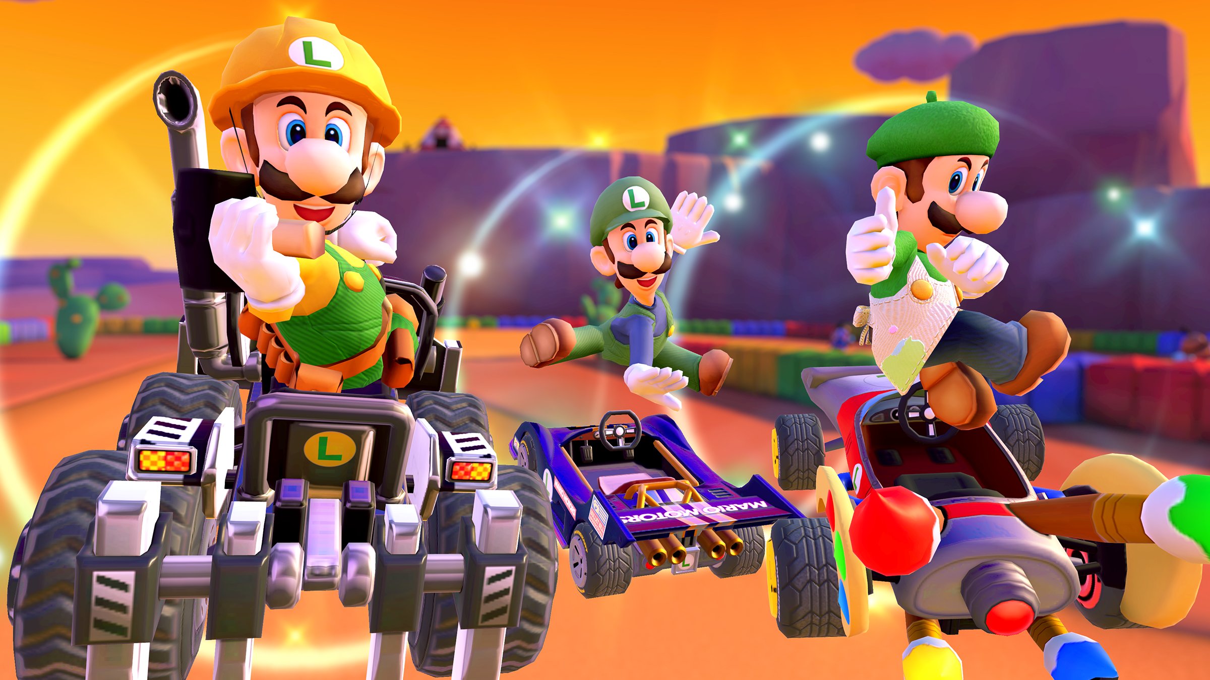 マリオカート ツアー シンガポールツアー後半は ルイージ ペイント や ビルダールイージ など 色々な衣装のルイージが大集合 マリオカートツアー T Co H08uoyugwa Twitter