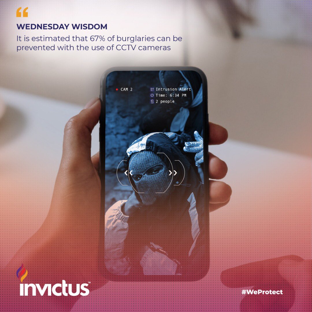 InvictusRwanda's tweet photo. Money invested in our CCTV cameras is well spent. They make it nearly impossible to break in without you/us getting noticed.
 
We reckon, one of the most effective ways to protect your home and family from criminals.
 
Contact us  today: +250 781 603 129
 
#WeProtect. https://t.co/QHhBg7oAZw