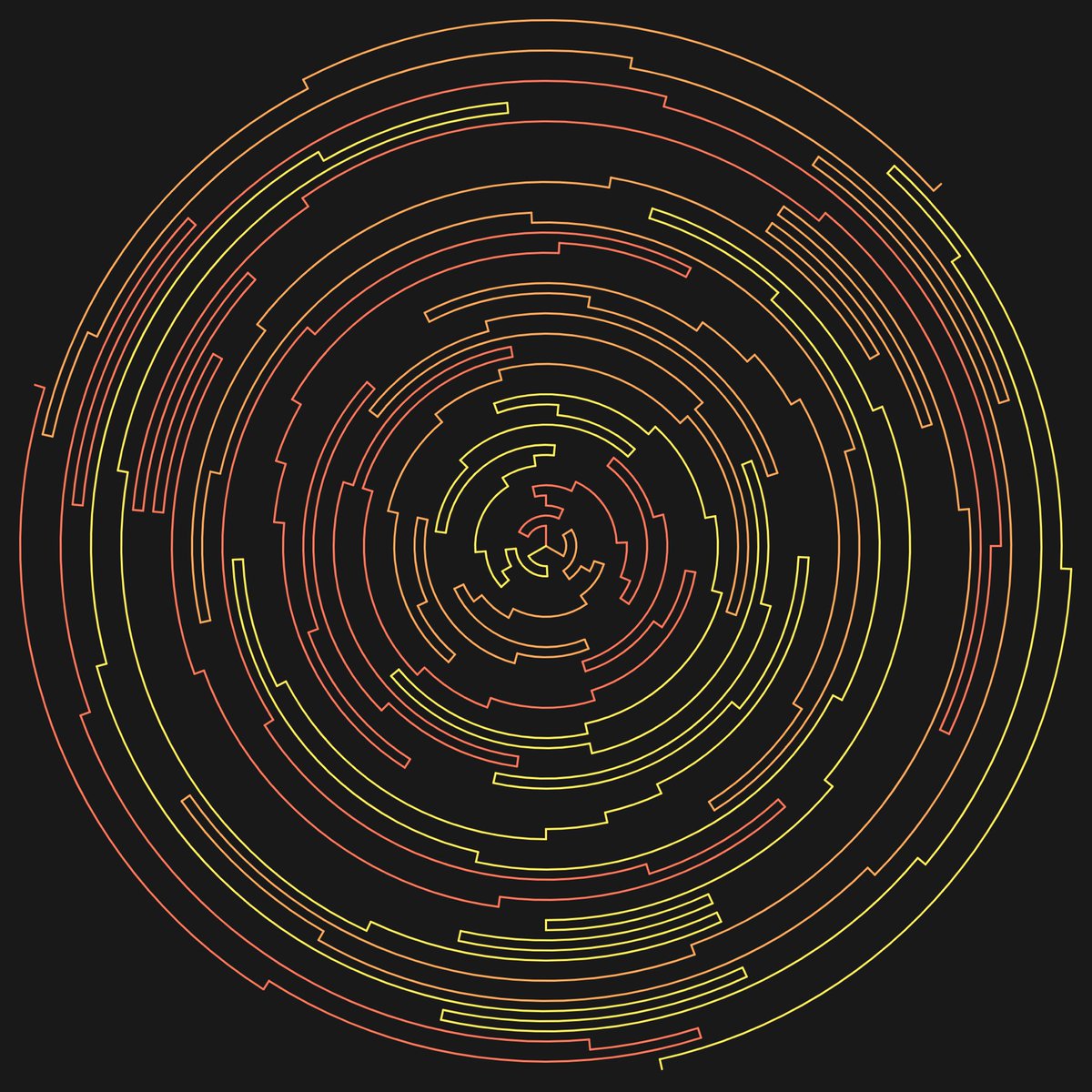 morozgrafix's tweet photo. #genuary2022 Day 17: 3 colors.
🎲🧭 Reflected Random Radial Walk
Once again inspired by @mikebrondbjerg #generativedice creations. I've added a little color and an extra reflection. 
#generativecodeart #randomwalk #p5js #javascript #genuary https://t.co/V4L1YUdnFB