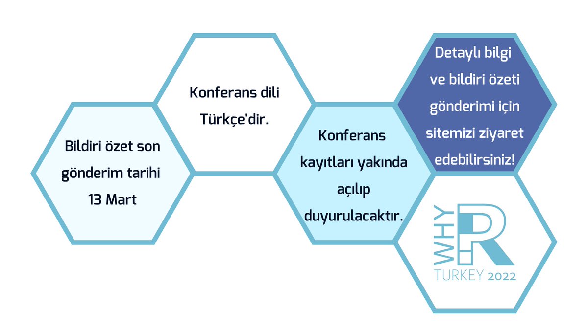 WhyRTurkey's tweet photo. Why R? Turkey 2022 organizasyon komitesi olarak, dünyanın dört bir yanından Türkçe konuşan R kullanıcılarını ve geliştiricilerini çevrimiçi konferansımıza katkıda bulunmak için bildiri özeti göndermeye davet ediyoruz.
Websitemize buradan ulaşabilirsiniz:
https://t.co/LjjvjhpJ5F https://t.co/7mlVfyuG0m