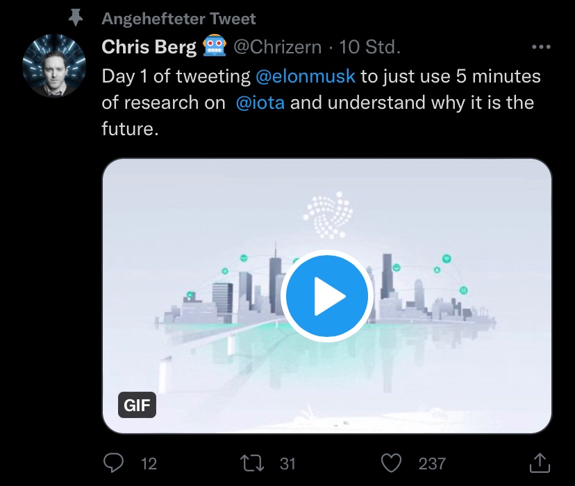 TheRoaringToady's tweet photo. Coincidence or a sign 😉?

Look at the timeline❗️

The tweet by Chris Berg on January 18th, 2022 at 20:11 (CET).

Elon Musk tweeted on 01/19/2022 at 03:51 (CET).

#ElonMusk #iota $iota #miota $miota #asmb $amsb #smr $smr https://t.co/sCVbQwL4Zz