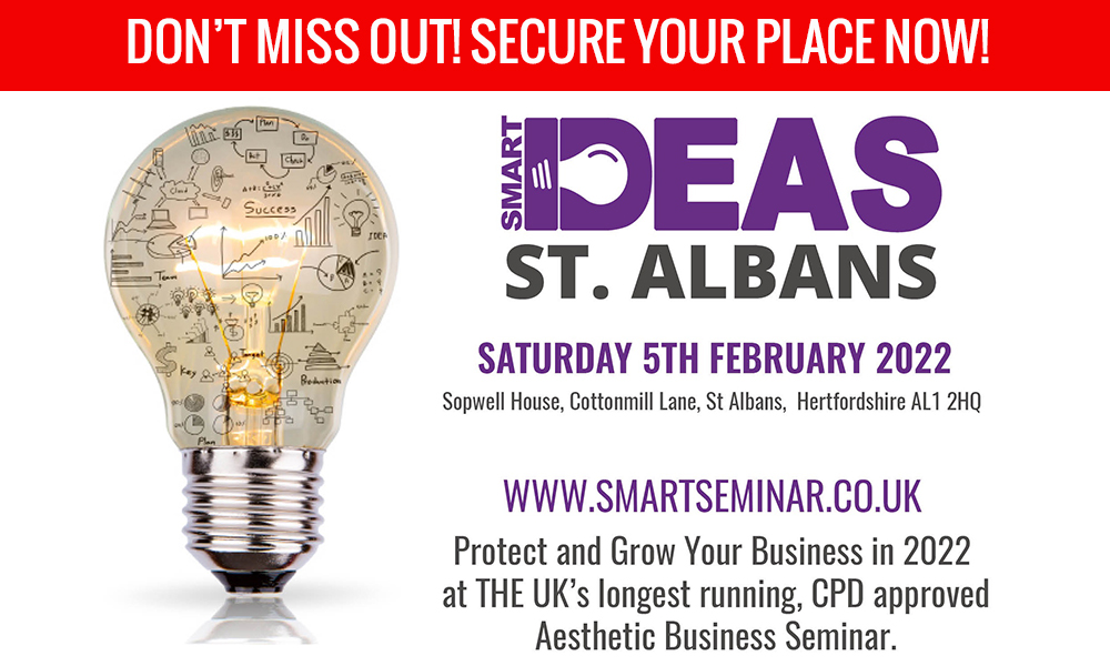 SMART Ideas Seminar is fast approaching! 

Have you secured your place yet??

Saturday 5th February 2022
Sopwell House, St. Albans 

Snag your tickets now. Don’t wait! 📱

We’re eager to see you at SMART Ideas 2022!

👉bit.ly/31cb5r1