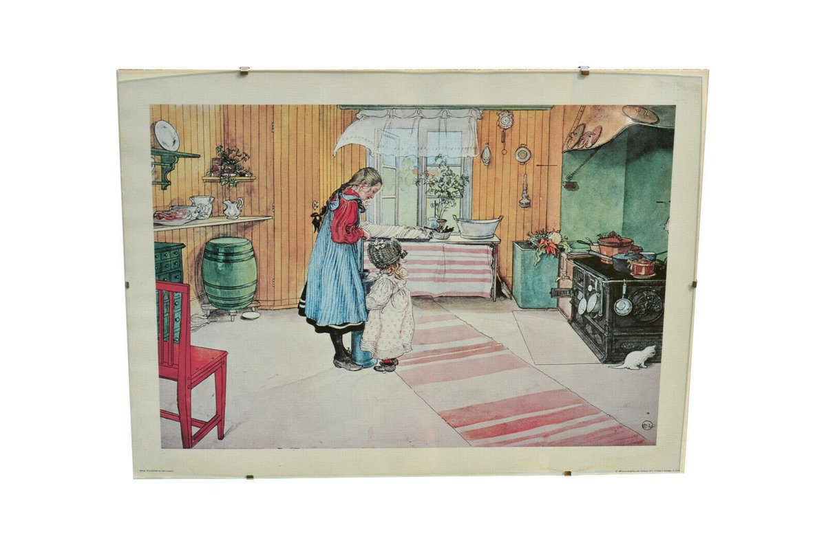 Sale item of the day: 1972 Lithograph Print "Koket The Kitchen" By Carl Larsson

vinterior.co #vinterior