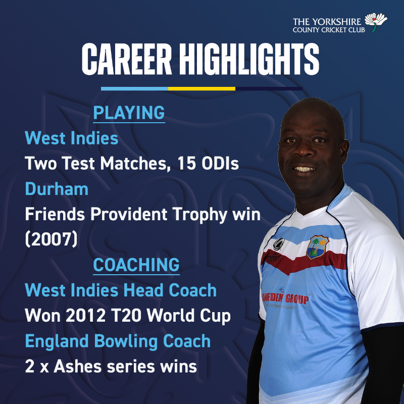 YorkshireCCC's tweet photo. Yorkshire County Cricket Club today announces the appointment of Ottis Gibson as Head Coach on a three-year contract. #OneRose