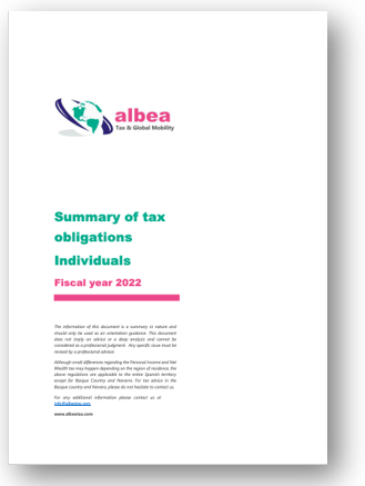 AlbeaTax's tweet photo. Download our Summary of Taxation of Individuals for 2022 Fiscal Year.
#taxes in #spain 
https://t.co/0u5is2LWZX https://t.co/aP0zOLXcRR