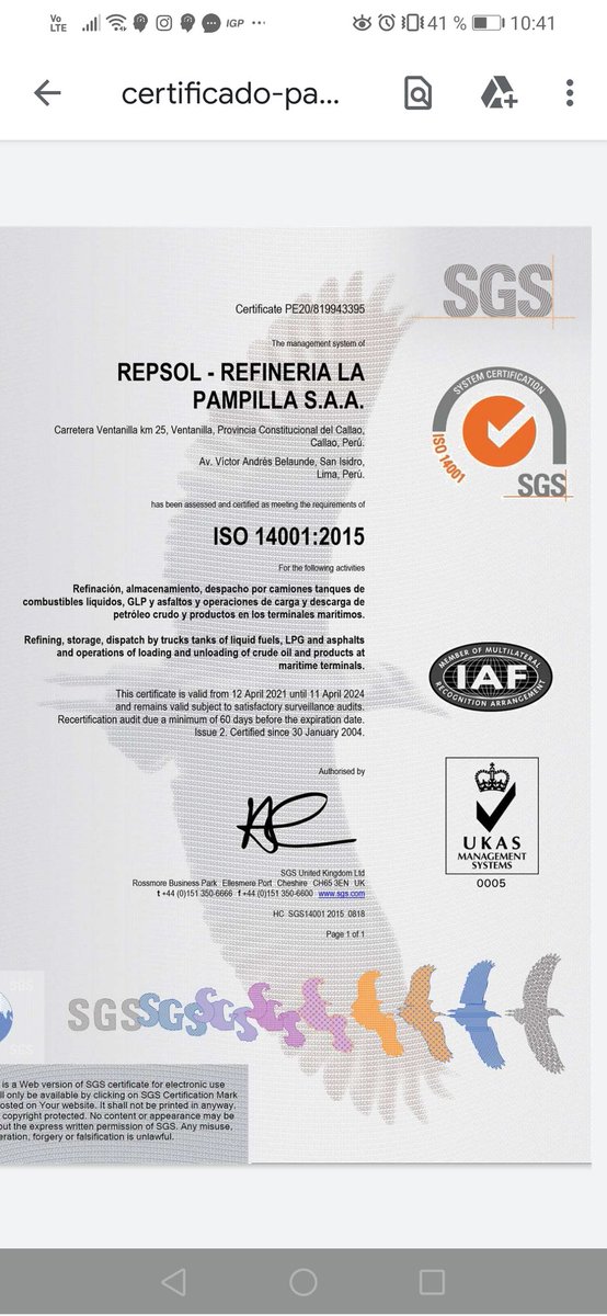 tatianarojasch1's tweet photo. Y sí señores, @Repsol cuenta con certificación del ISO 14001 de Gestión Ambiental. Exacto, de qué me sirve llenarme de papelitos si en la realidad el Plan de Contingencia no se va a ejecutar ¿por qué? Ya lo aceptaron, "no tienen los medios adecuados para realizarlos" https://t.co/EMtlDqZaRC