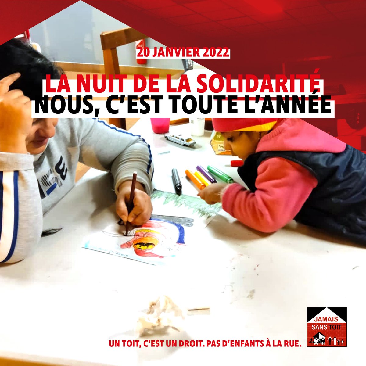 jamaissanstoit's tweet photo. RT Jeudi 20 janvier #UneNuitQuiCompte à #Lyon

🍪17h goûter solidaire ecole Gilbert Dru 7e 

🗣19h rassemblement MNA place de la Comédie 1er

🥣 19h soupe 🥣 vin🍷chaud et concert🎵école Servet 1er

🌛17ème #NuitDeLaSolidarite école Servet OCCUPÉE pour héberger une famille #SDF https://t.co/uGktuGqaw6