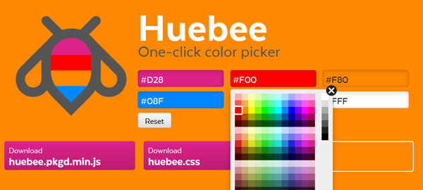 Huebee : JavaScript One-click color picker bit.ly/3FBqHCR #javascript #webdesign