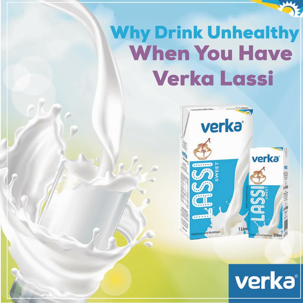 Verka_Coop's tweet photo. Enjoy the nutritious taste of Verka Lassi
Share your stories with us using #MyVerkaMyStory
#verka #verkalassi #healthydrinks #healthydrink #healthydrinksforhealthylife #tastyandhealthy #tastyandnutritious #nutritious #nutritioustaste #healthyliving #healthylifestyle https://t.co/v5dXcEOaIb