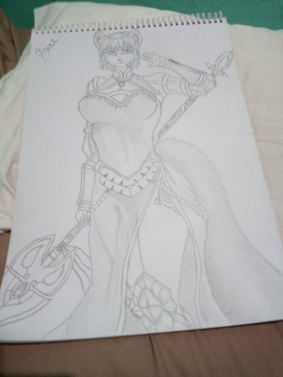 brayn_robles's tweet photo. This is a drawing of Krystal, I like the character and I think she needs more recognition; I was completely based on the outfit of thorr from FEH, with the idea that if she appears again in a game she would have a more elegant outfit.
#krystal #StarFox #Newgame https://t.co/VFNNM4raGv