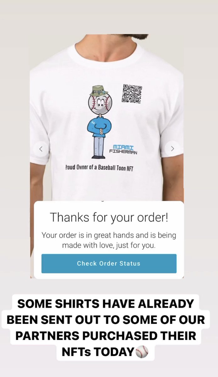 baseball_toons's tweet photo. Enjoy this FREEBIE with the purchase of any TOON through January 31, 2022. 

🚨Keep in mind that these shirts will have their own utility and will help you qualify for certain perks in the near future. Stay tuned!😜

#baseballtoonsnft #makingadifference #nft https://t.co/2ShTpW3iIq