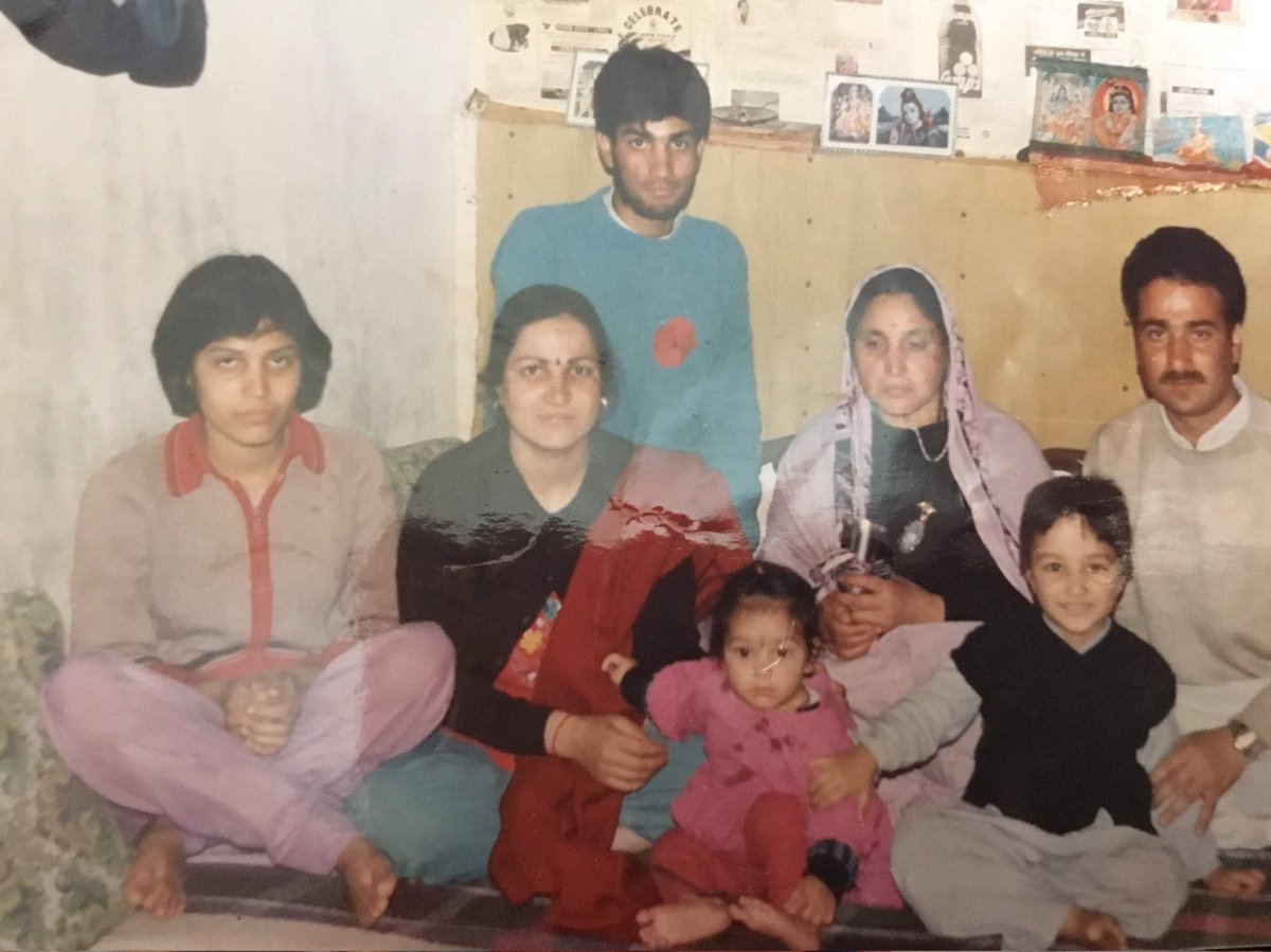 shivanibazaz's tweet image. Muthi Migrant Camp. A memory so vivid in my mind. The Tin roof heating up with the first rays of sun. The handpump. The walls covered with newspaper instead of paint. The narrow bylanes.

 #KashmirExodus1990