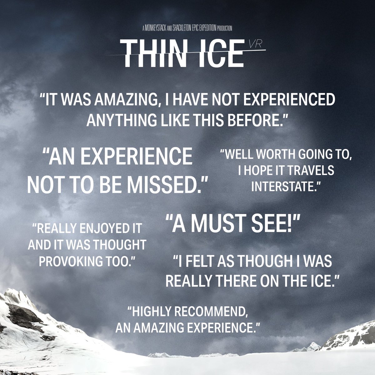 SAMuseum's tweet photo. Here’s a taste of what people have been saying about @ThinIceVR. This immersive virtual reality experience has received countless rave reviews & is now in its final weeks. Come & check it out & see for yourself what all the fuss is about.🔗 https://t.co/QP9DUlLJYj #ThinIceVR https://t.co/gHElmMtdgn