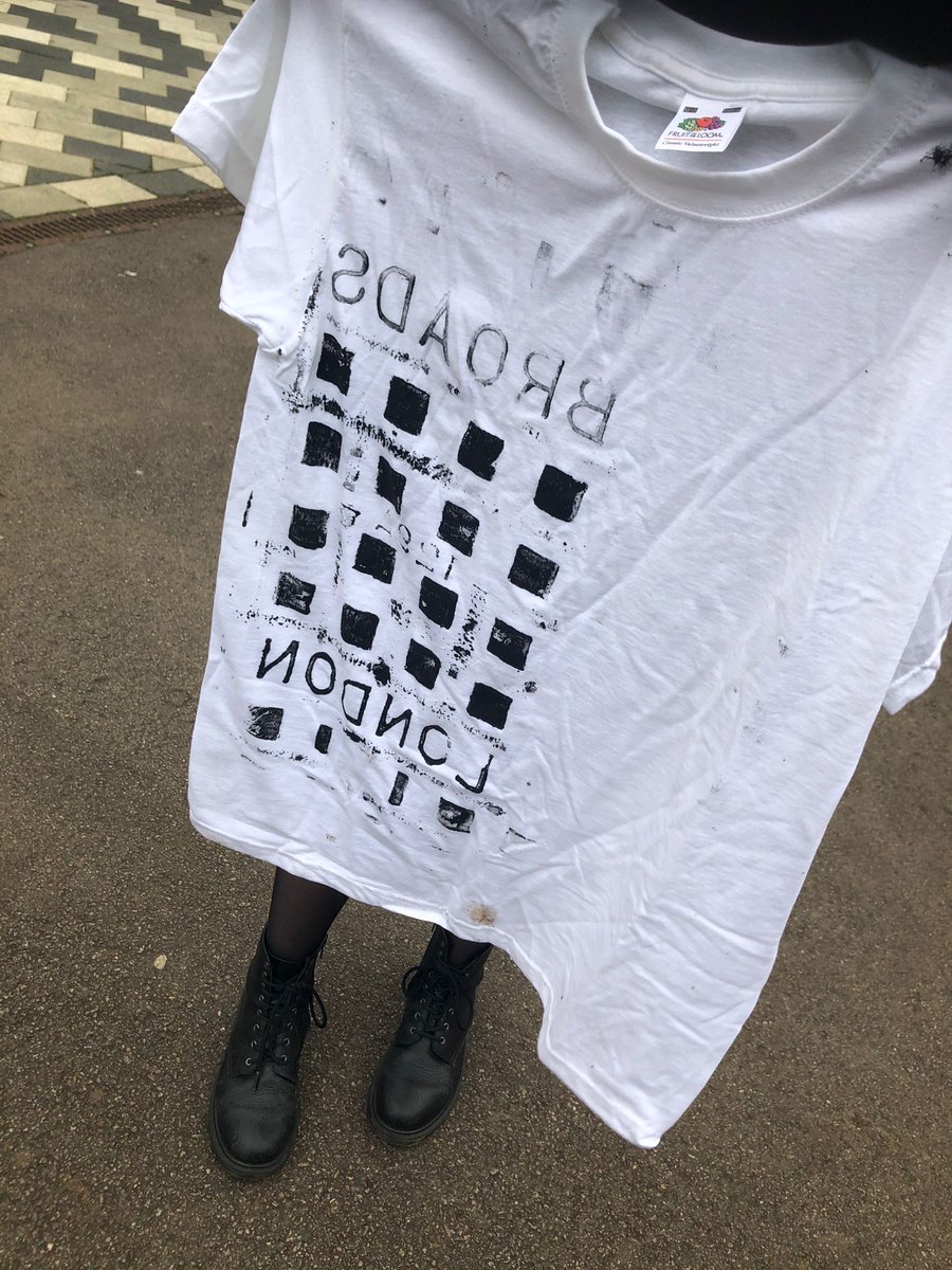 DT_Deepings's tweet photo. Inspiration is everywhere - our A Level textiles students went searching for pattern inspiration in the architecture of the school site, and did some fantastic print making using drain covers and more! #DesignTechnology #Fashion #Textiles https://t.co/6TGhmdl2Ay
