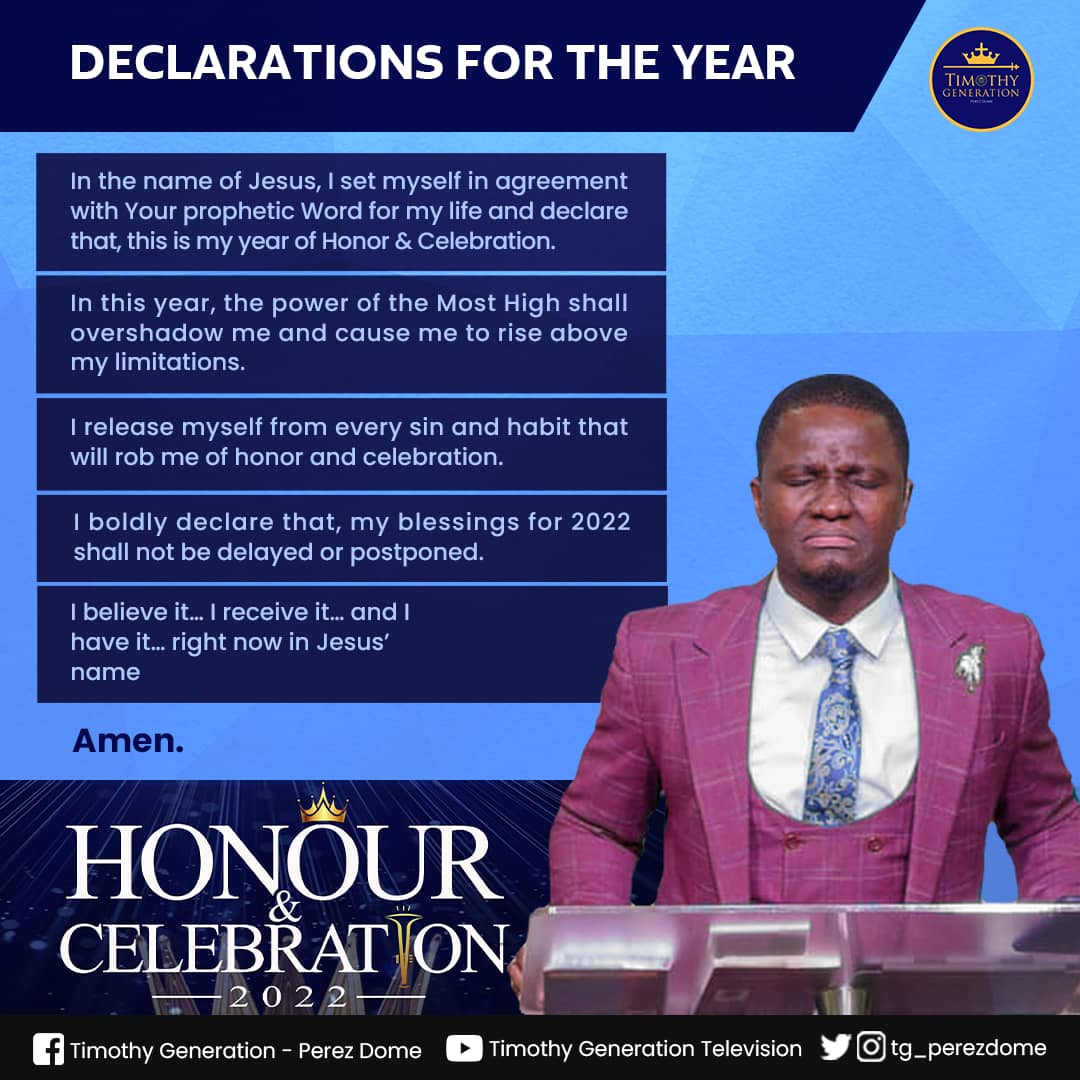 TG_Perezdome's tweet photo. Declarations for our year of Honour &amp; Celebration!

#ChurchinTg 
#HonourandCelebration https://t.co/R0w0n4nSr3