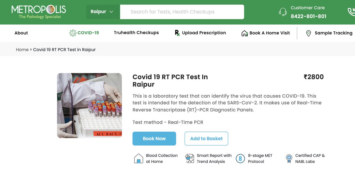 indievidual's tweet photo. @MoHFW_INDIA @ICMRDELHI @NABL_QCI This differential pricing of Covid RT-PCR tests by @MetropolisLab is baffling #exploitation. ₹500 #Mumbai, ₹900 in #Gurugram, ₹2800 in #Raipur. https://t.co/DQPFCOgCG1