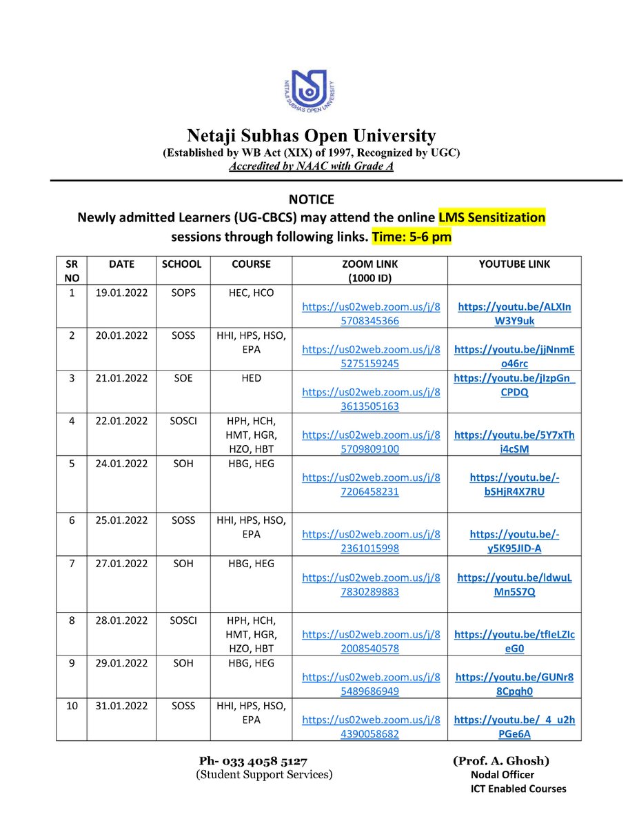 nsou_info's tweet photo. ✳️ Newly admitted Learners (UG-CBCS) may attend the online LMS Sensitization
sessions.
👉 https://t.co/eaFnM65yP7
#NSOU #NSOUINFO https://t.co/RYgyGAJK6D