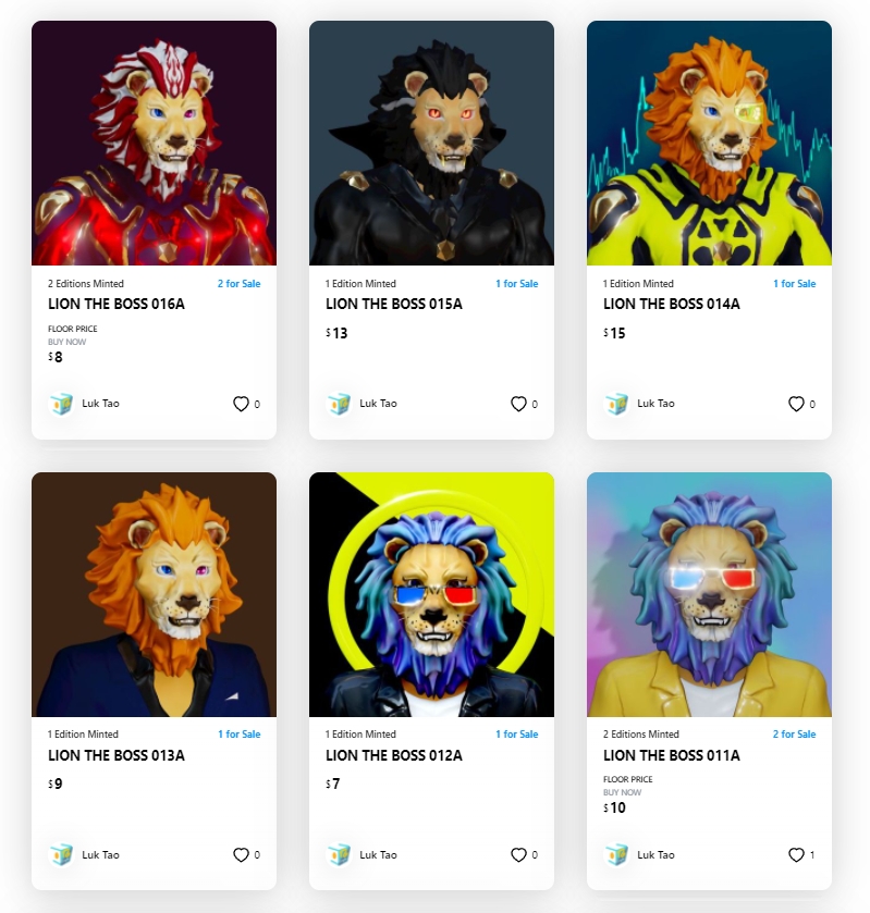 LukTao (@suphpradi) on Twitter photo Now on sale, my new collection starts at $7.
I hope the audience will like my intended work.
👉😃🦁crypto.com/nft/collection…
#LoadedLionsFam #CRO #FortuneFavoursTheBrave
<a href="/cryptocomnft/">Crypto.com NFT</a>
<a href="/cryptocom/">Crypto.com</a> Now on sale, my new collection starts at $7.
I hope the audience will like my intended work.
👉😃🦁crypto.com/nft/collection…
#LoadedLionsFam #CRO #FortuneFavoursTheBrave
<a href="/cryptocomnft/">Crypto.com NFT</a>
<a href="/cryptocom/">Crypto.com</a>