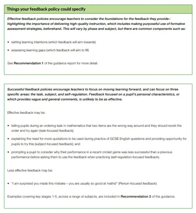 EducEndowFoundn's tweet photo. Teacher Feedback to Improve Pupil Learning

This Senior Leader Implementation Pack accompanies our guidance report, to support you in ensuring that your school’s feedback policy aligns with the best available evidence.

Download here: https://t.co/Wpjt1nWVwW https://t.co/x9v41KHzbH