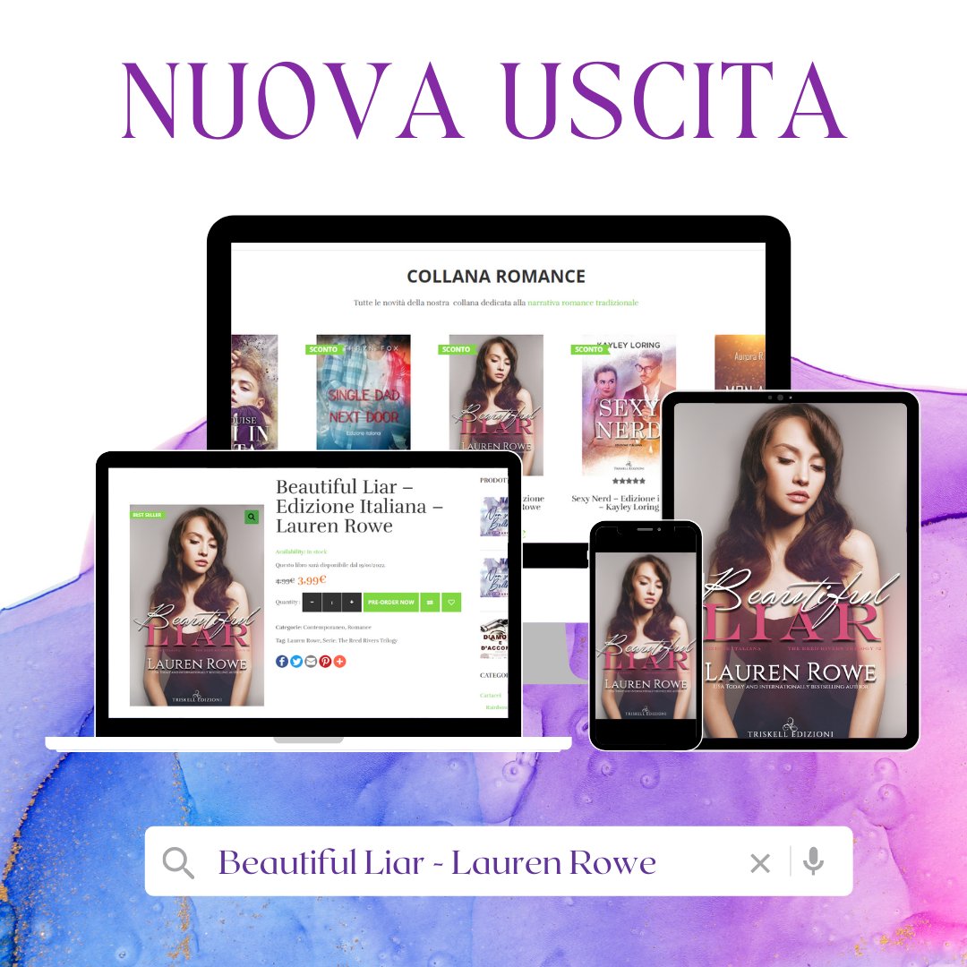TriskellEdiz's tweet photo. #Esceoggi il secondo libro della saga The Reed Rivers Trilogy ❤️

Lauren Rowe dopo "Bad Liar", arriva con "Beautiful Liar" dove nulla è come sembra e la preda diventa cacciatore. 🔥
Amore. Sesso. Bugie. E due protagonisti da mozzare il fiato. 

🔗 https://t.co/SvEhvTME86 https://t.co/qNq2UubwwK