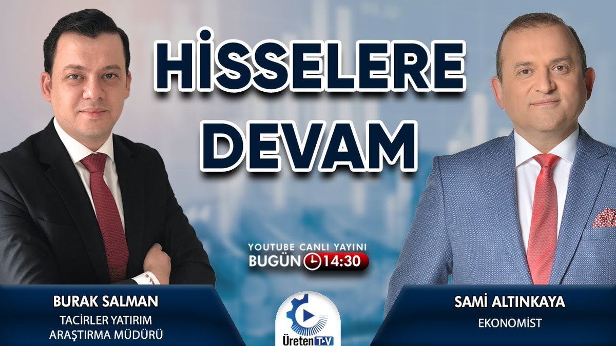 EKONOMİST <a href="/samialtinkaya/">Sami Altınkaya</a> ve <a href="/TACIRLERYATIRIM/">TACİRLER YATIRIM</a>
Araştırma Müdürü Burak SALMAN ile 14:30'da YouTube'da canlı yayında olacağız.

Link:

youtu.be/j5MP-JafTIs

#ekonomi #DolarTL #dolar #faiz #borsa #hisse #bist #bist100