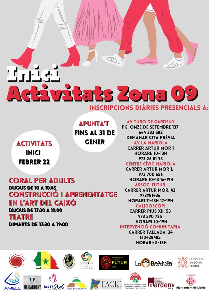 labaldufateatre's tweet photo. ✍️ Ep! No badeu que ja s'han obert les inscripcions a les activitats fantàstiques que molta gent ha preparat a la Zona 9 (Mariola, Turó de Gardeny i Blocs Joan Carles). Us animeu? 🎶🥁🎭 https://t.co/NFoxFDsUqy