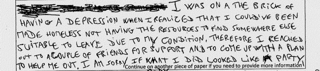 This man organised an online fundraiser to help pay his rent, as he struggled with mental health difficulties and economic woes in lockdown. He protested that it hadn't been a 'party' but still ended up being prosecuted.