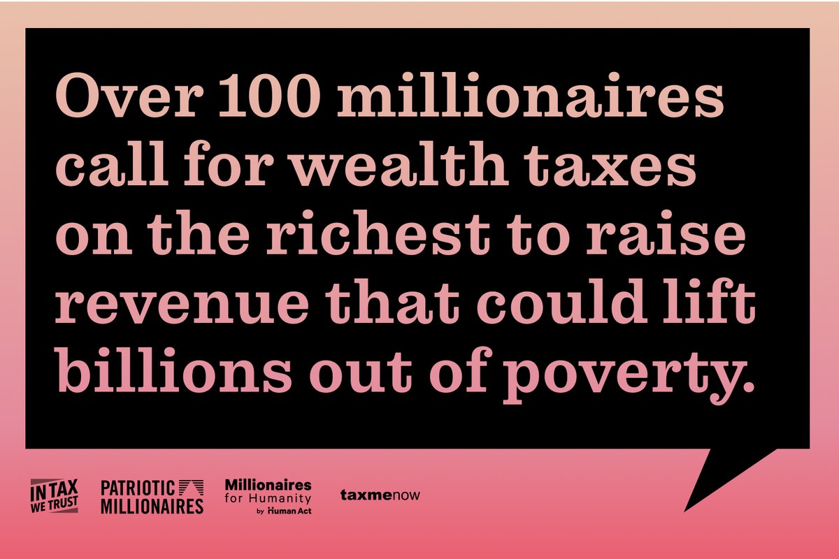 Mills4Humanity's tweet photo. The wealthy signatories are joining a growing chorus of voices around the world calling for greater taxation of the richest in light of record COVID-19 wealth gains at the top of society. 

Find the letter &amp; signatories here → https://t.co/QdtXbgXb0O 

#TaxTheRich #WealthTaxNow https://t.co/zNNbXNmJSL