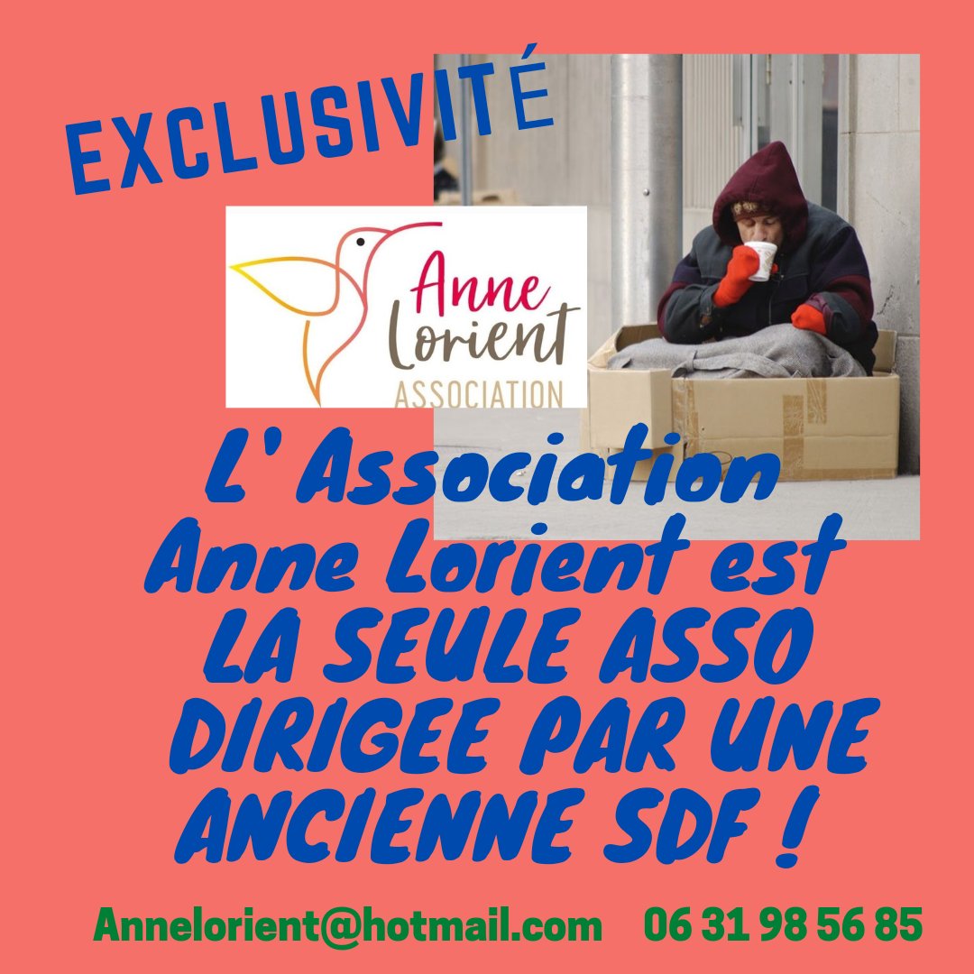 AnneLorient's tweet photo. Notre asso est LA SEULE DIRIGEE PAR UNE ANCIENNE SDF ! SAVOIR DE QUOI ELLE PARLE FAIT LA DIFFERENCE SUR LE TERRAIN et donne confiance aux femmes sdf qui sentent que Anne a vécu les mêmes violences et souffrances qu'elles. Venez nous aider et contactez nous au 06 31 98 56 85 ! https://t.co/47xZqujgBk
