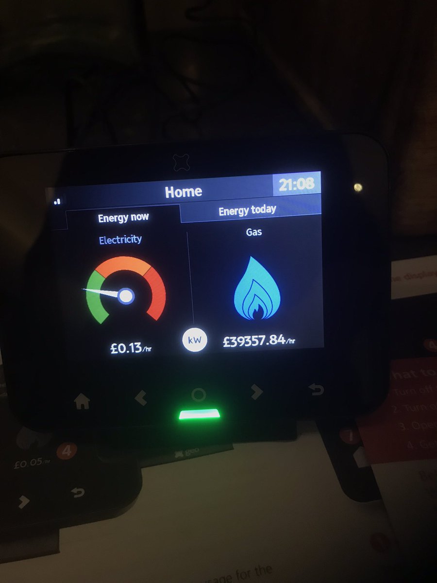nottsphysio's tweet photo. New smart meter installed yesterday.I’ll have to turn the thermostat down a bit. https://t.co/cI94MhQBKE