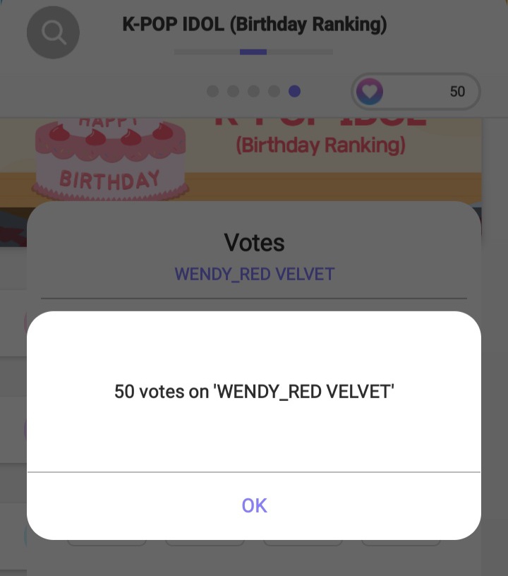 appsvotingkpop's tweet photo. [ #AVK_PROOFS ]

500 pink/50 hearts given to Red Velvet's Wendy

Congratulations! https://t.co/AkFSxnpYik