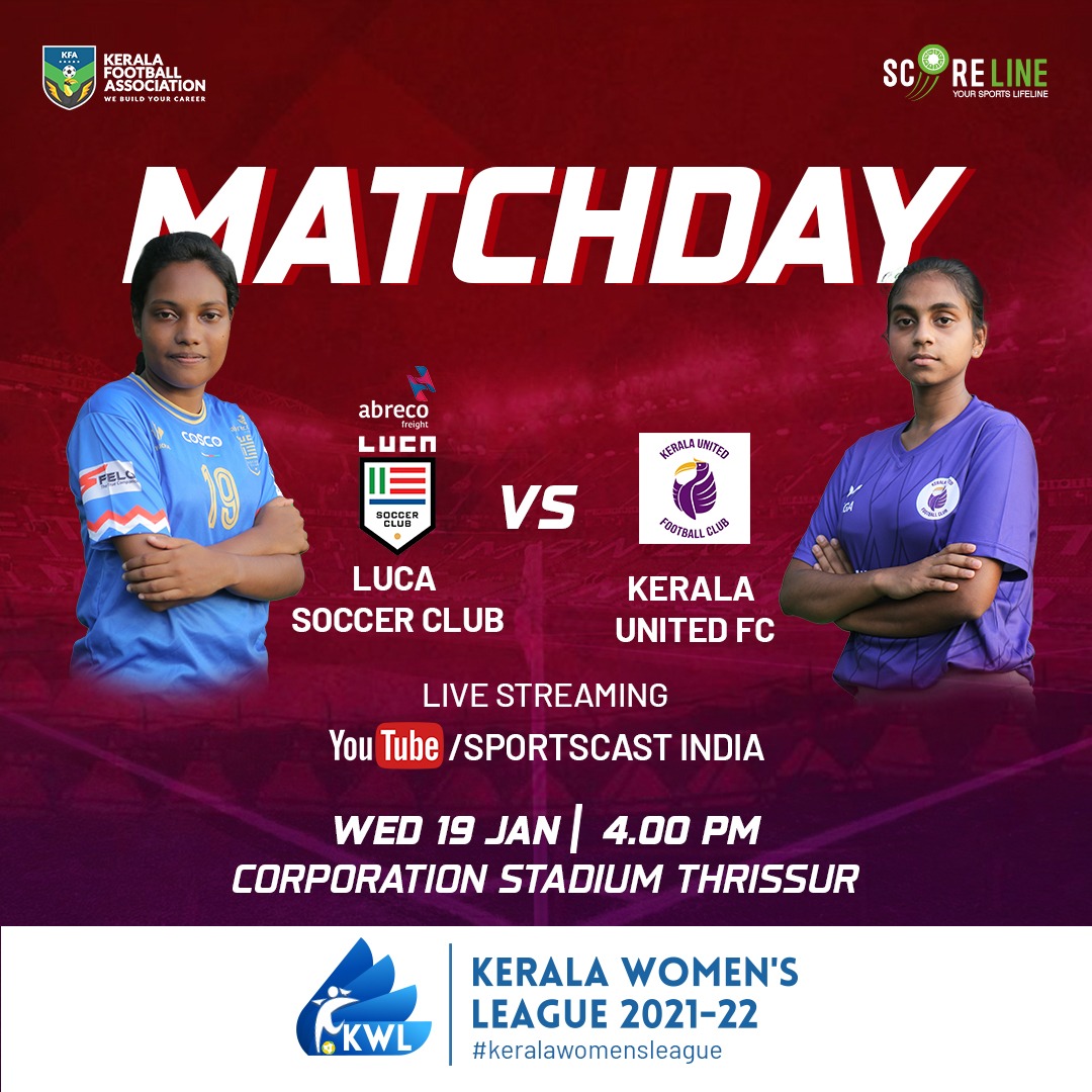 __kwl__'s tweet photo. Kerala Women's League 2021-22⚽
@lucasocceracademy 🆚 @keralaunitedfcofficial
🕰️ 4 pm
🏟️ Corporation Stadium Thrissur
📱Live Streaming @sportscast_india

@scoreline_sports
@keralafootballassociation

#keralawomensleague #footballforwomen #keralafootballassociation #scorelineup https://t.co/0DSoUPuZCd