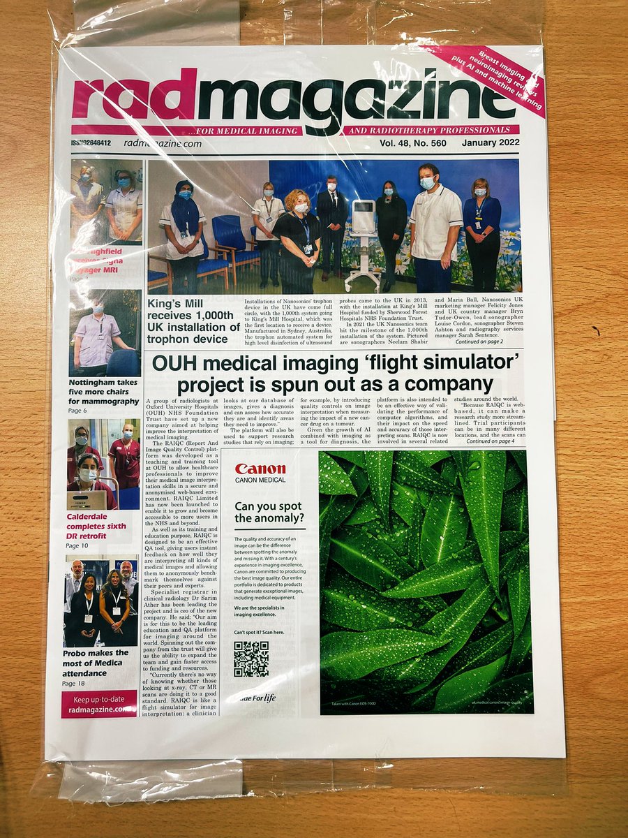 What a pleasant surprise to see <a href="/RAIQC_tweets/">RAIQC</a> spinout news being on the front page of <a href="/RADMagazine/">RAD Magazine</a>