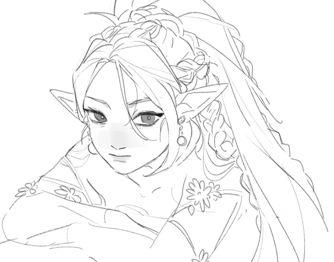 I draw Elf Sage while in class cause why not
Elf's ears supremacy 🍀 