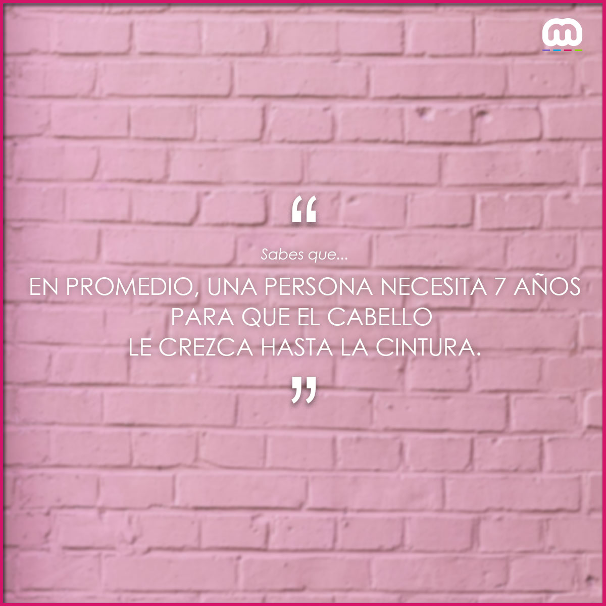 Sabes que... 
En promedio, una persona necesita 7 años para que el cabello le crezca hasta la cintura.👇
¡Acelera el proceso con Marvi!😉
➡️ extensionesmarvi.com/extensiones/