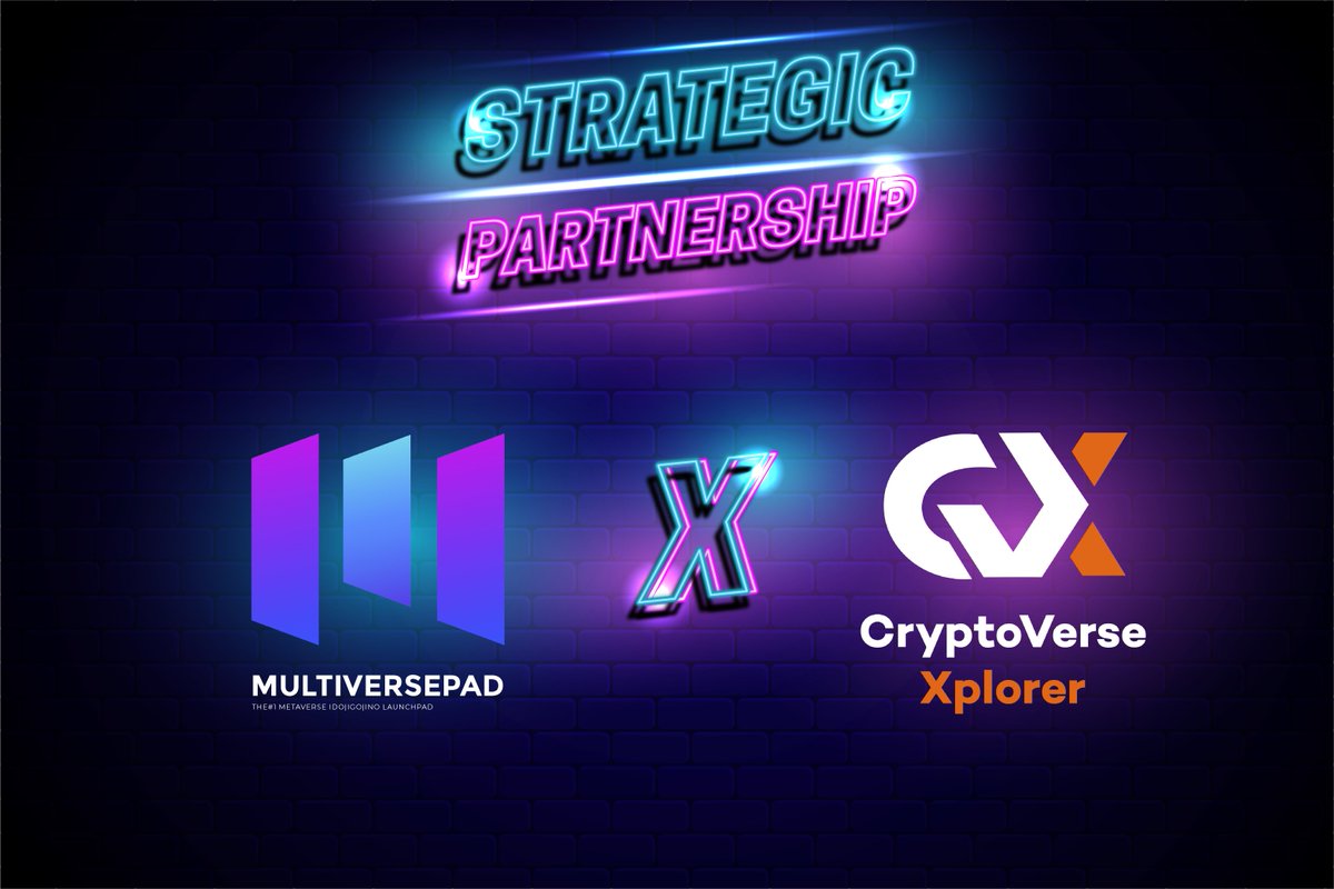 MultiversePad's tweet photo. 📢We are proud to announce our strategic partnership with @CryptoXVerse  ⚡ https://t.co/n03cWaOfVx