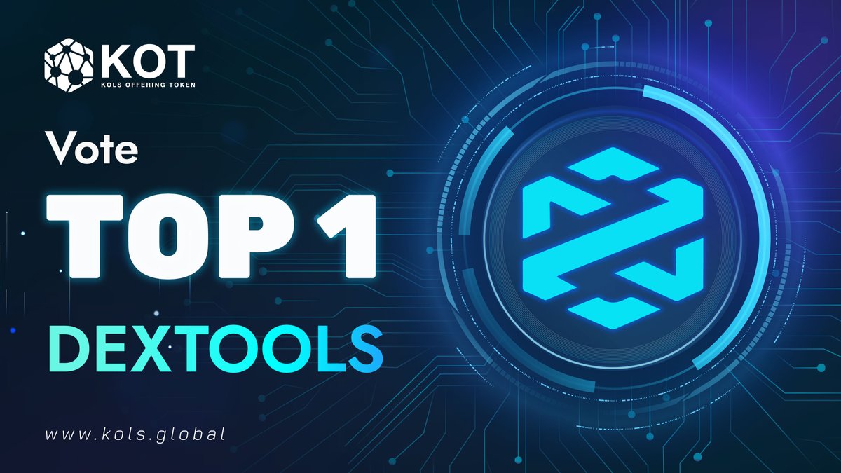 KolsToken's tweet photo. LET'S GET $KOT TRENDING #1 ON DEXTOOLS!
1. Go to https://t.co/j268oFb6Vn
2. Paste https://t.co/Z5HDEUUoqm
3. Set 10 seconds and activate I some tabs
GO GO ๐๐๐
#KOT #KOLSOFFERINGTOKEN https://t.co/sNbzUICrfZ