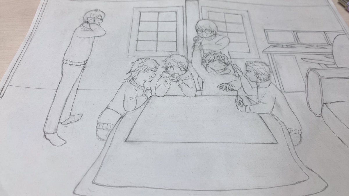 部誌進歩。
明日にはペン入れしようかな。 
