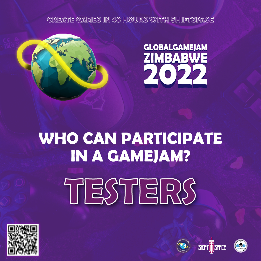 ShiftSpace_zw's tweet photo. 5. Testers
These are a critical part of the game development process as they make sure we are doing the right thing. Testers are enthusiasts who play the game to test movements, sounds and general appearance of the game. Technical expertise isn't required to sign up for #ggjzim https://t.co/OFGjHZtBKD