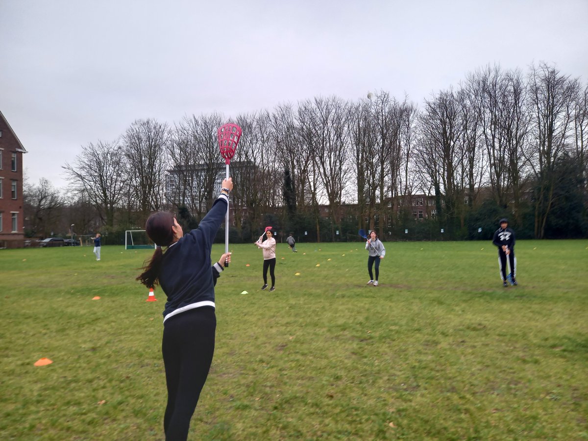 eshthehague's tweet photo. Our S4 students are developing #lacrosse skills during their PE lessons at ESH Secondary this week! 🥍 https://t.co/FGAuvf3B7d