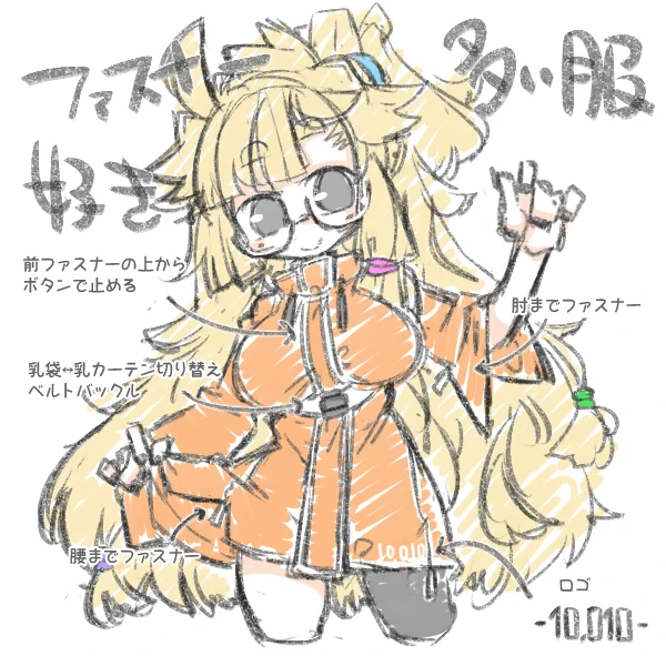 ° ω °) ファスナー多い服 好き 
