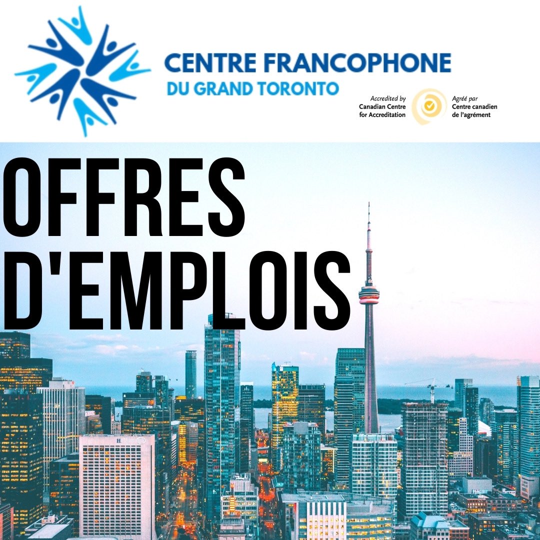 CentrefrancoT's tweet photo. ✅ Nous venons d'ajouter plusieurs offres d'emploi au sein du CFGT :
✳️Accompagnateur(trice) communautaire en santé mentale
✳️Agent(e) de dépistage COVID 19
✳️Avocat(e) bilingue
✳️Réceptionniste clinique
✳️Réceptionniste/agent(e) administratif(ve)
ℹ https://t.co/TXFzXUmrlt https://t.co/2B1lJajiO1