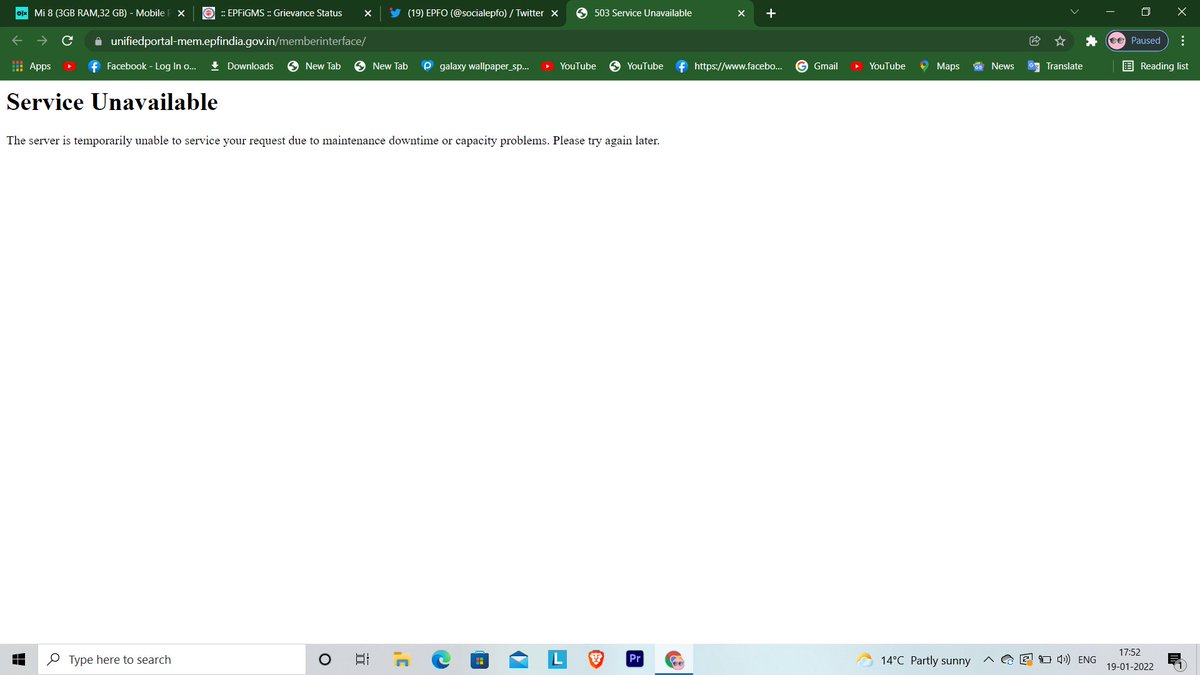 Pinturai_'s tweet photo. @socialepfo @PMOIndia @LabourMinistry @mygovindia 
EPFO's server usually works for 2-3 hrs in a day and from last 4 days that too is not working. EPFO never reply to the grievances raised or reply when everything is finished. they do not have any cum serv also. Pls help https://t.co/Ct7l40TwaW